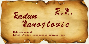 Radun Manojlović vizit kartica